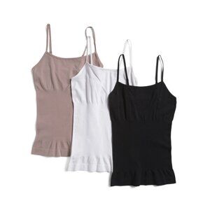 SKINNYGIRL Taupe Combo 3pk Seamless Shaping Camisoles